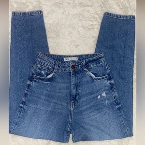Zara Women's Classic Blue Straight Leg Jeans